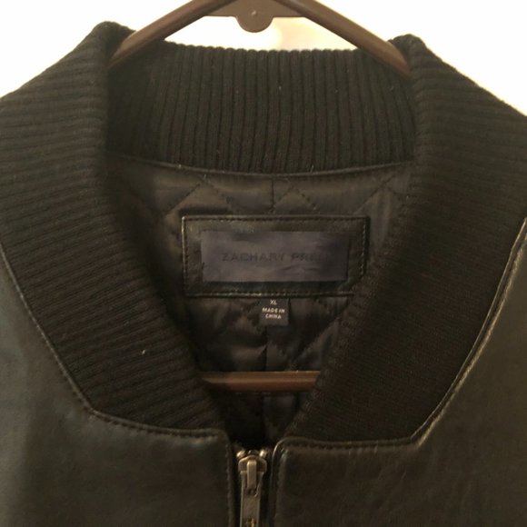 Zachary Prell Men's Black Lambskin Leather Jacket - Picture 11 of 15